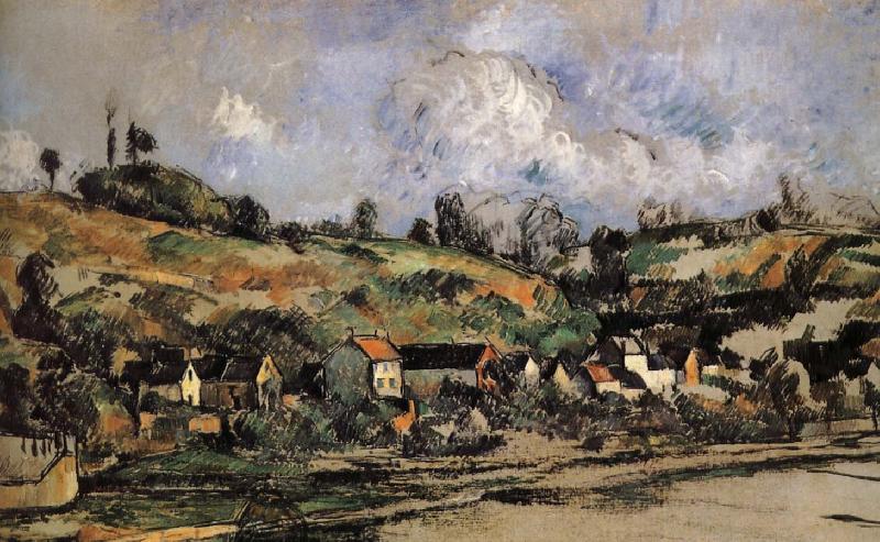 Paul Cezanne Pang Schwarz map of the villages near France oil painting art